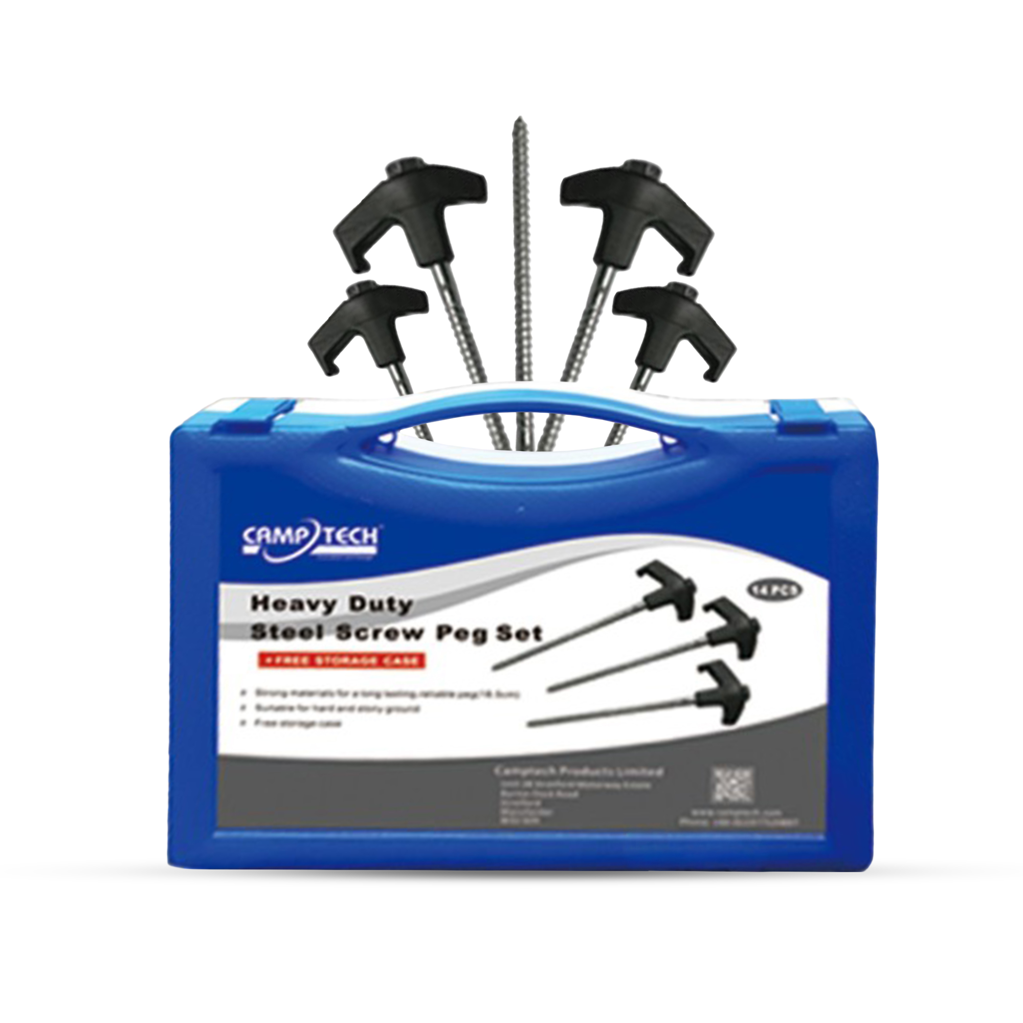 Camptech 1004 Heavy Duty Steel Screw Peg Set (20 pieces)