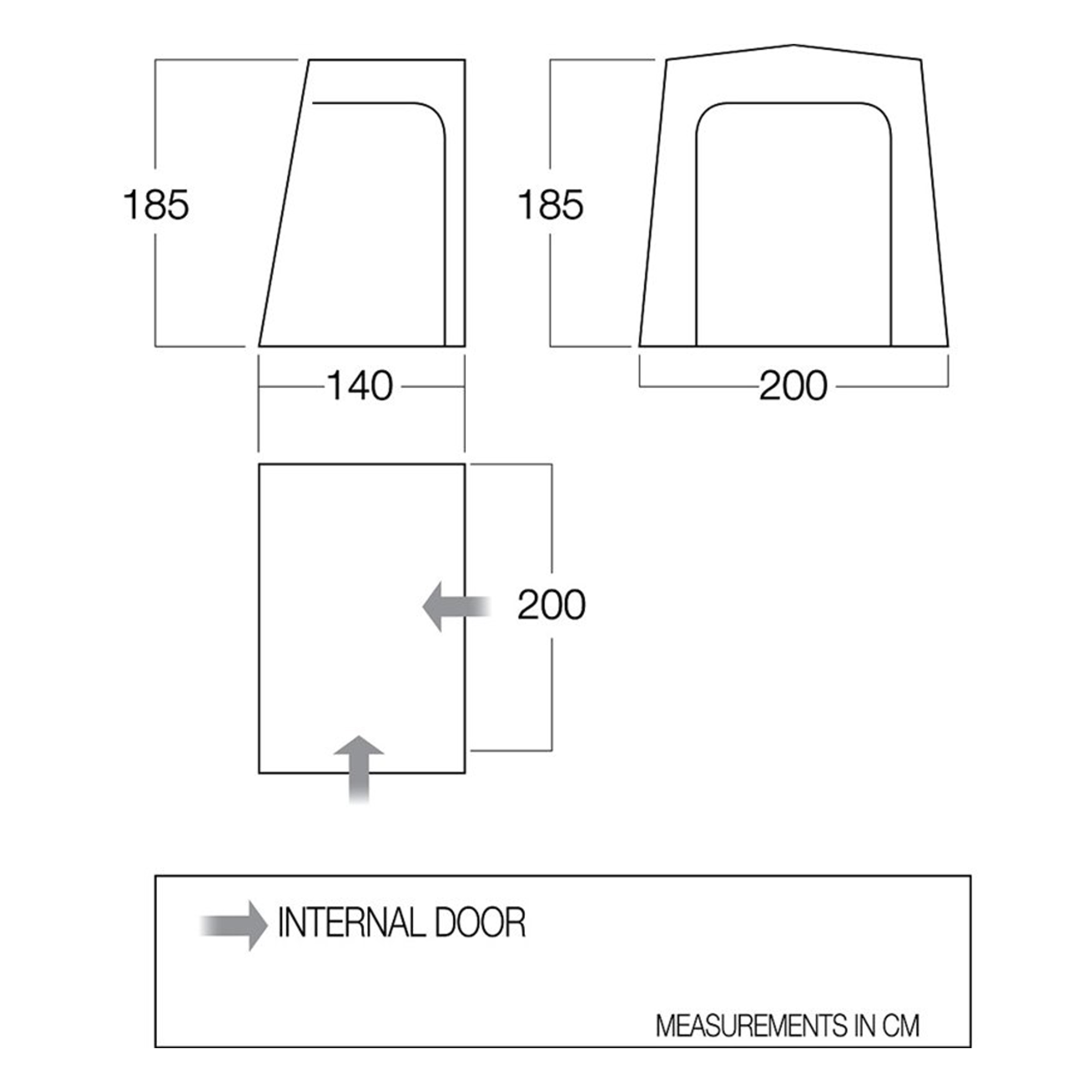 Vango BR004 Sports Awning Bedroom