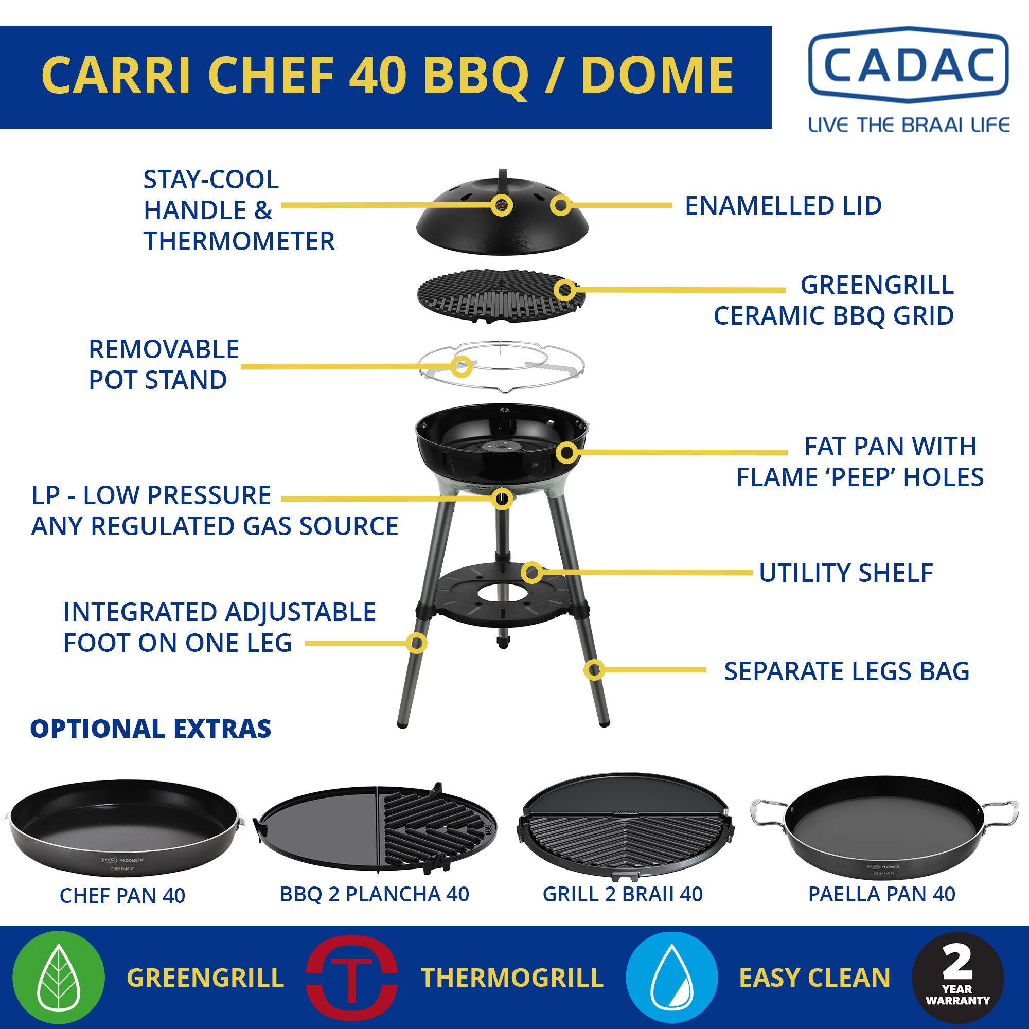 Cadac Carri Chef 40 BBQ / Dome - Image 7
