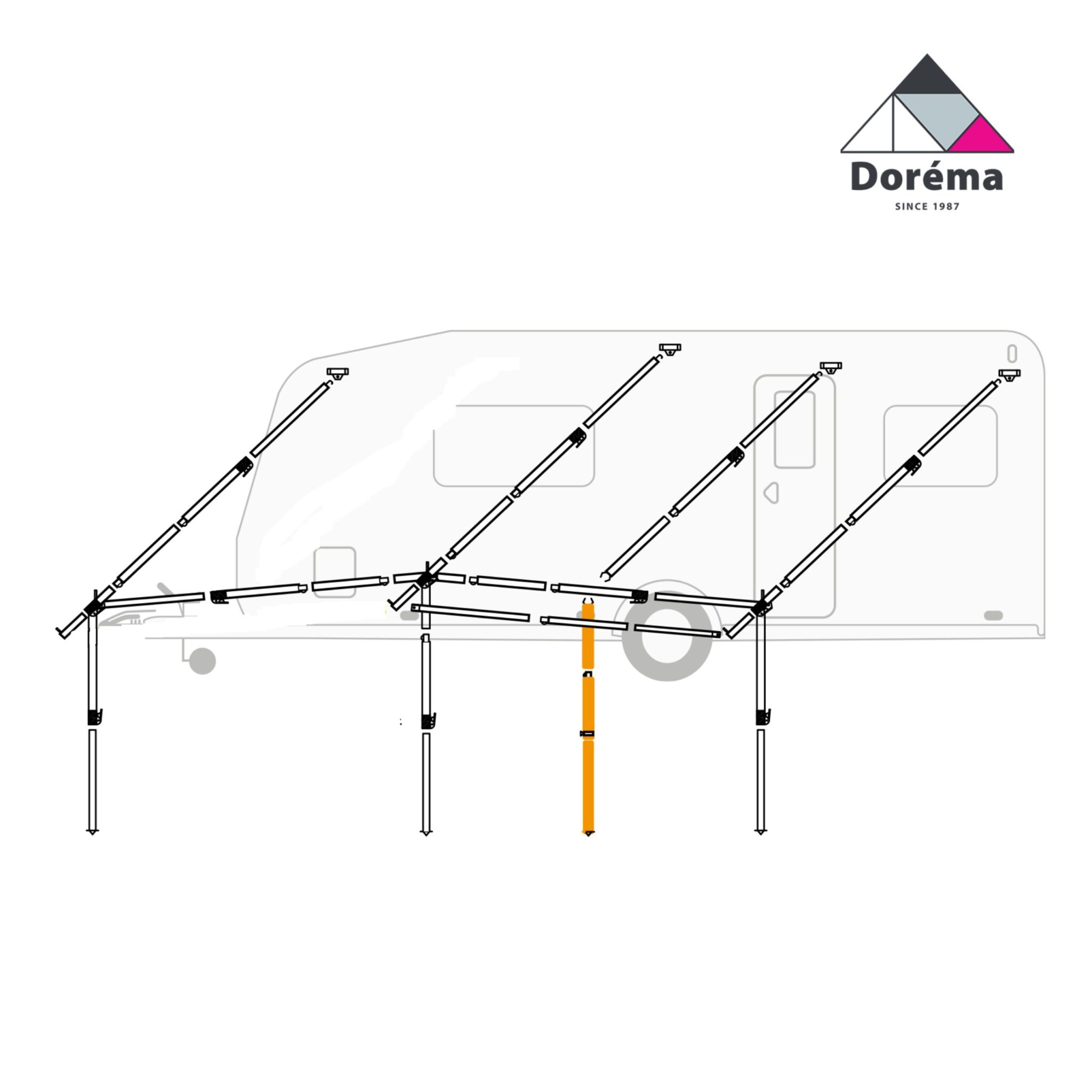 Dorema rear upright leg