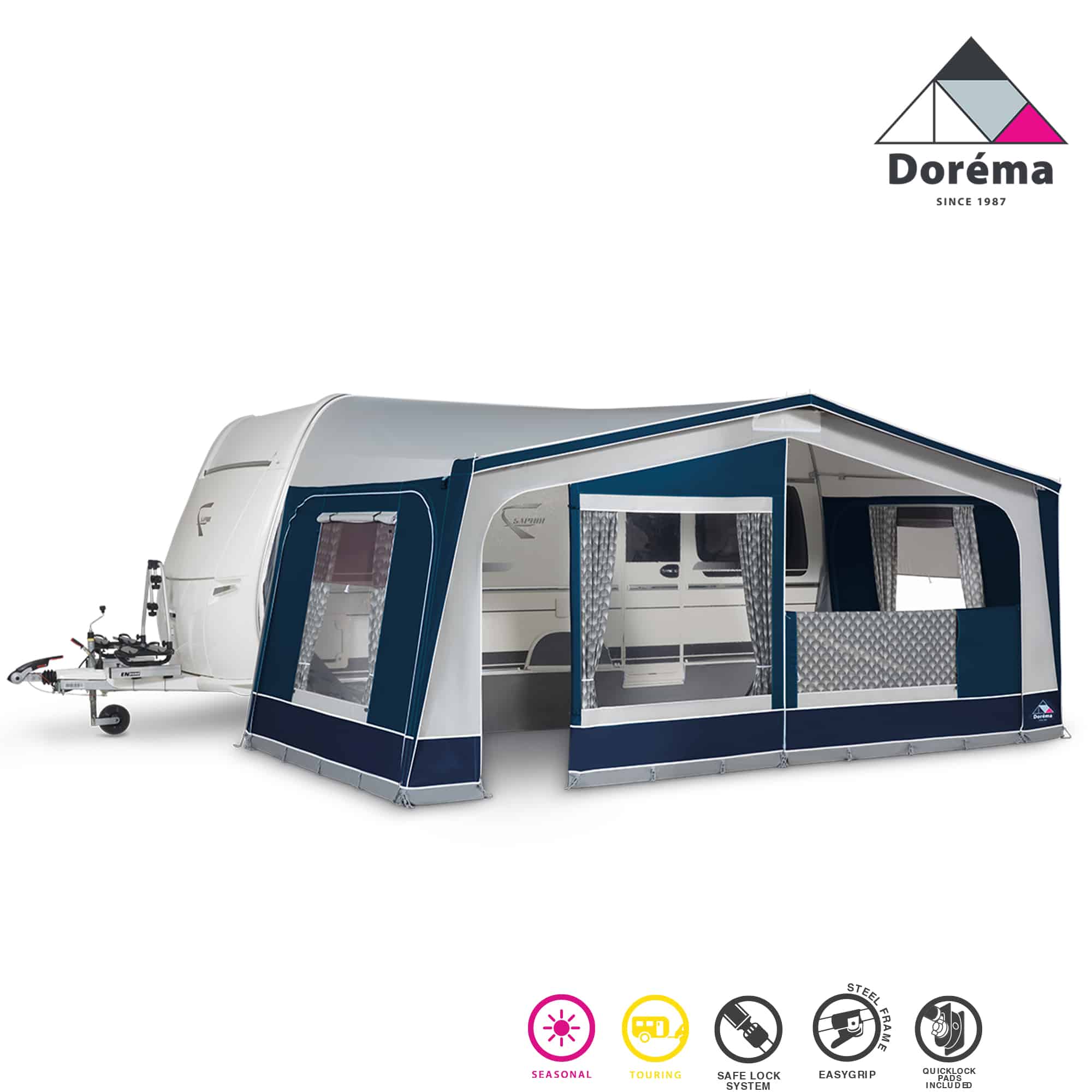 Dorema Monza XL270 Seasonal Touring Pole Awning (blue)