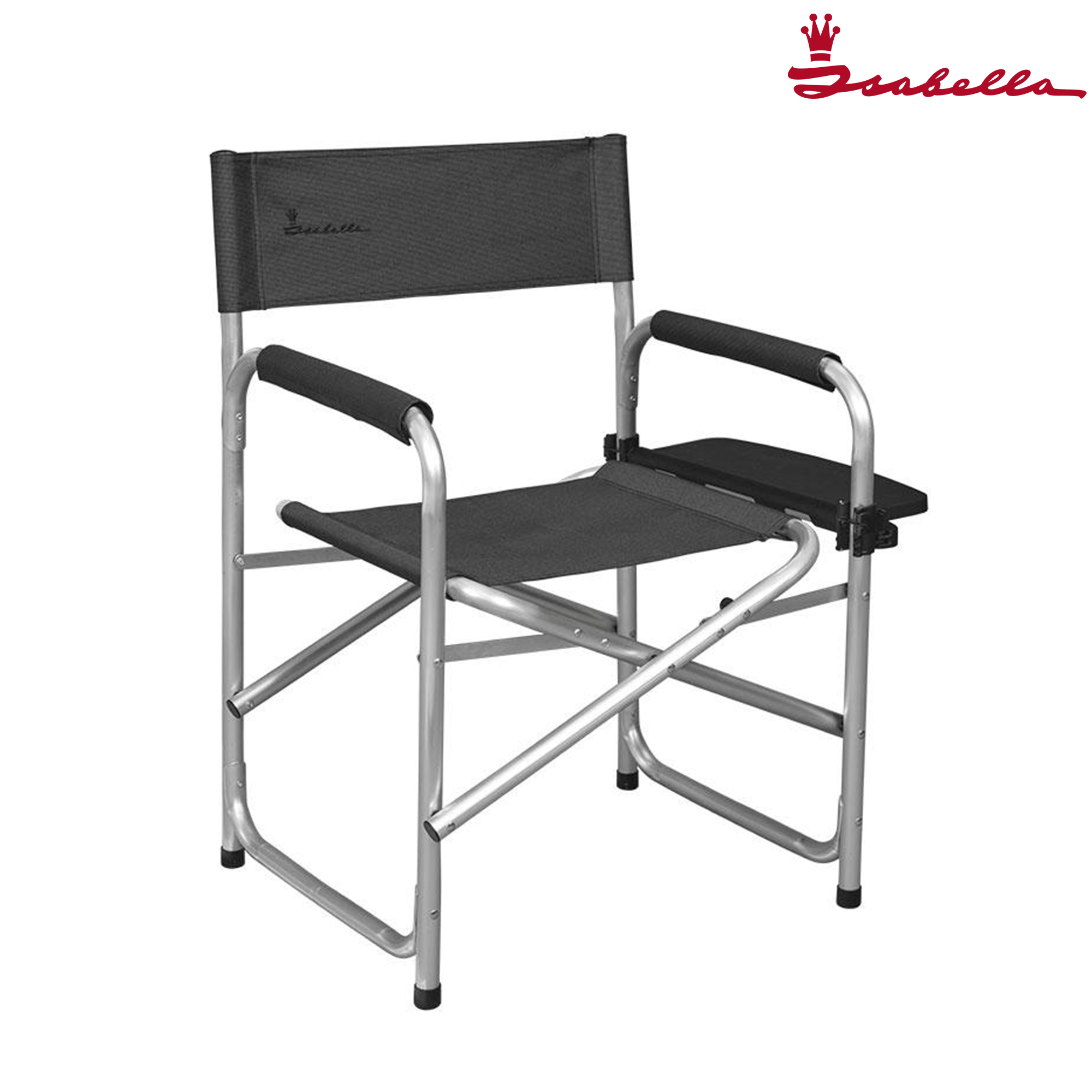 Isabella Grey Directors Chair with Side Table