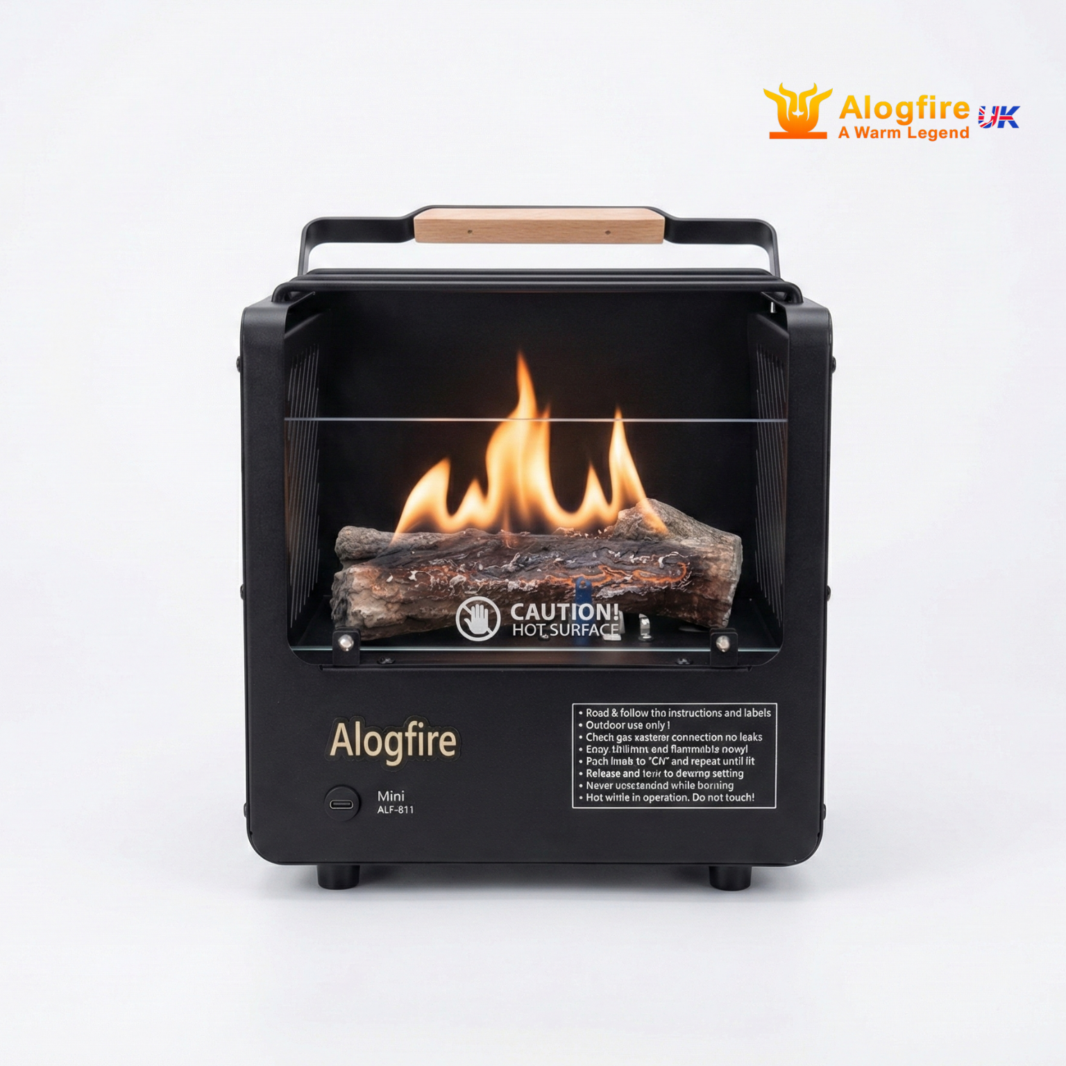Alogfire 3-in-1 Portable Gas Fire Outdoor Pit