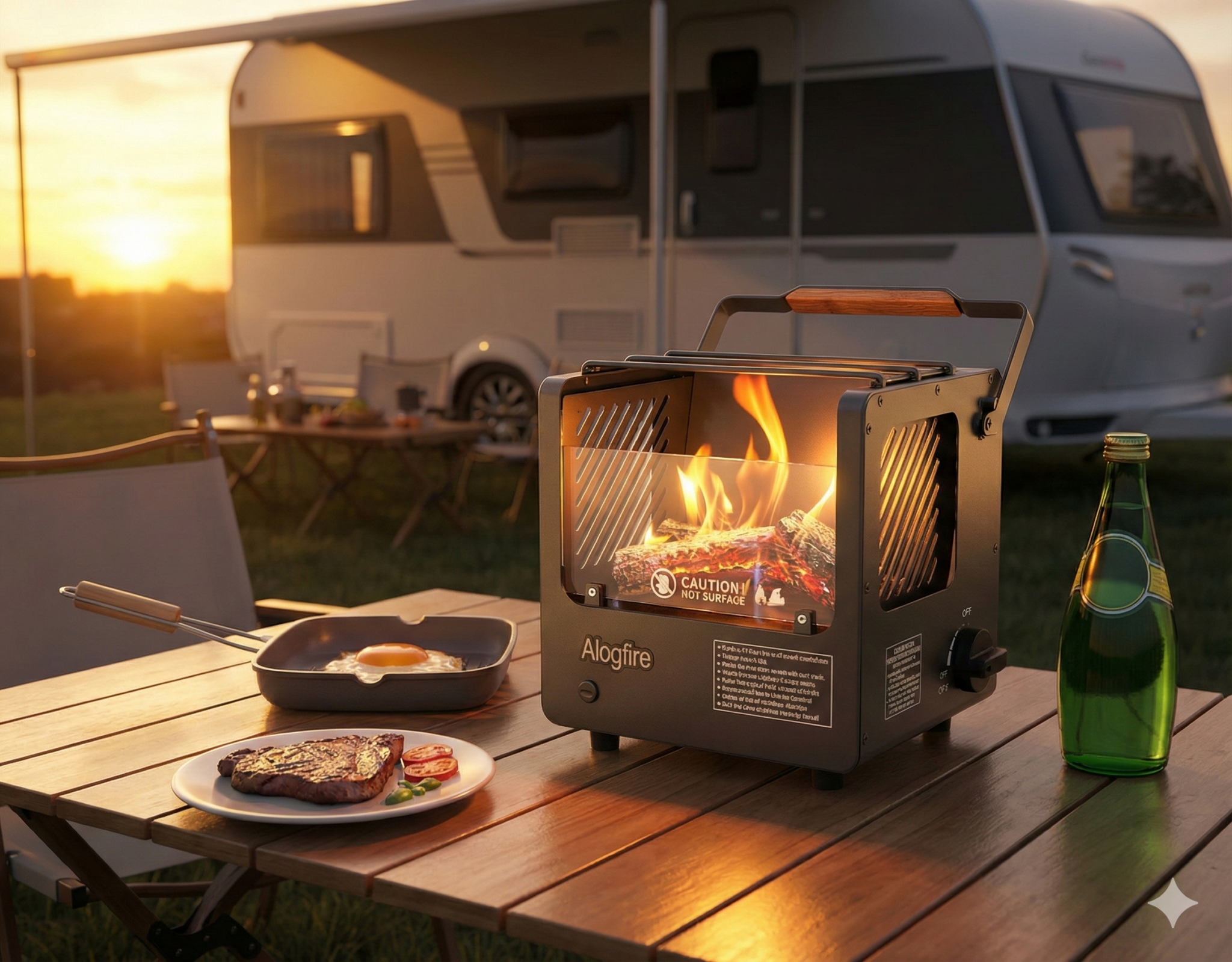 Alogfire 3-in-1 Portable Gas Fire Outdoor Pit - Image 4