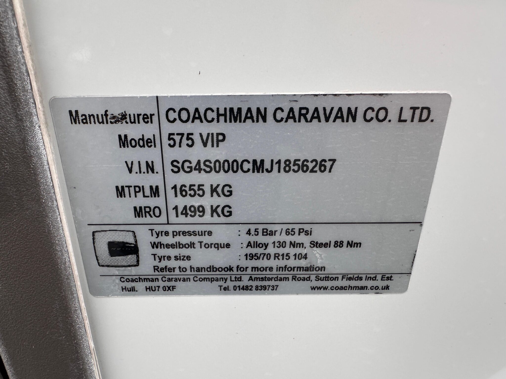 Coachman VIP 575- 2018 Caravan - Image 61