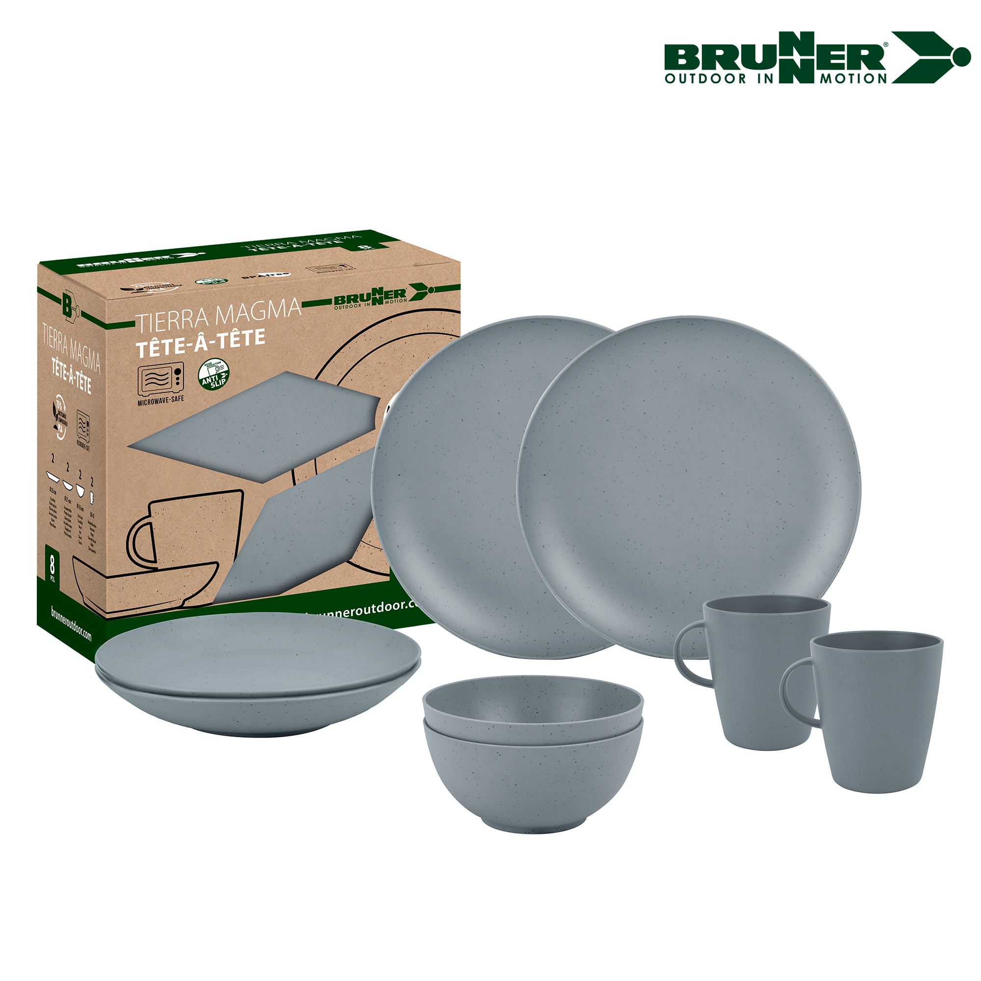 Brunner Tête-à-Tête Tierra 8pc Melamine Dining Set