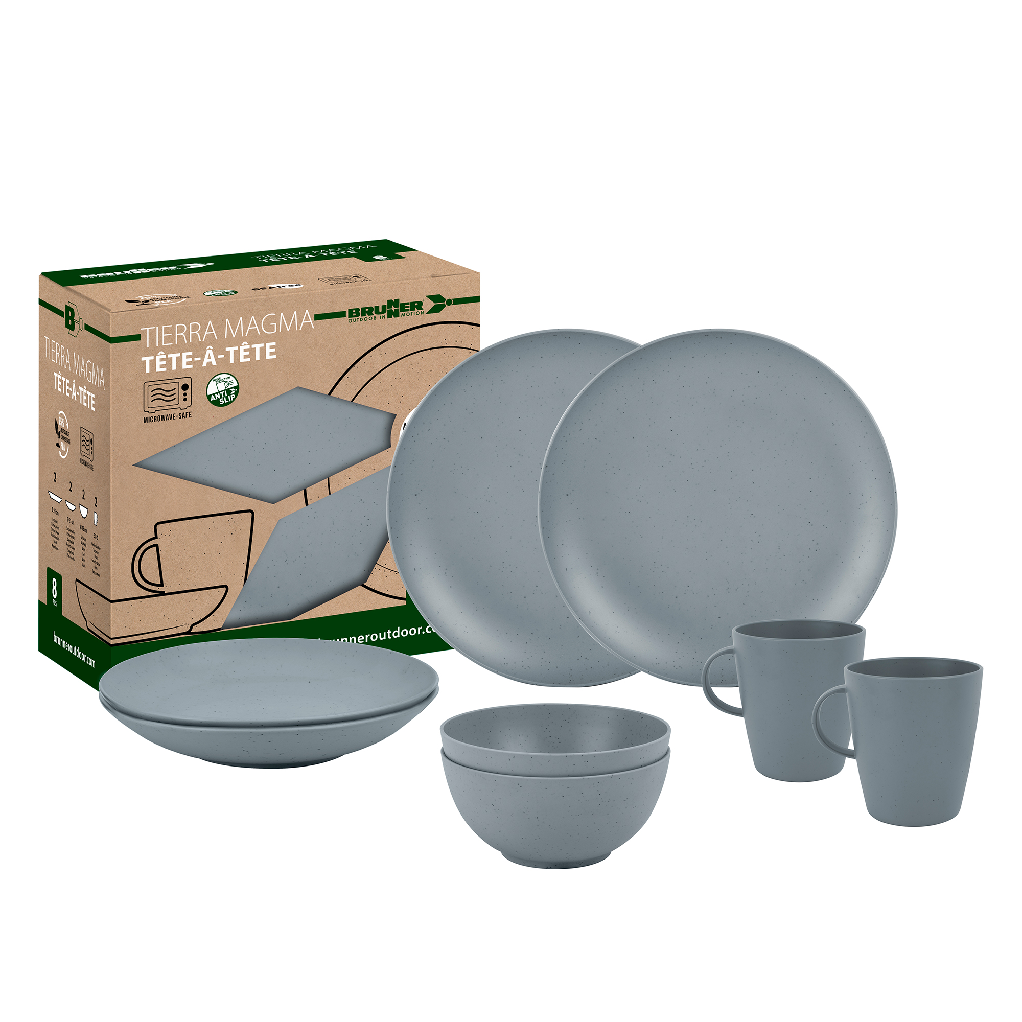Brunner Tête-à-Tête Tierra 8pc Melamine Dining Set