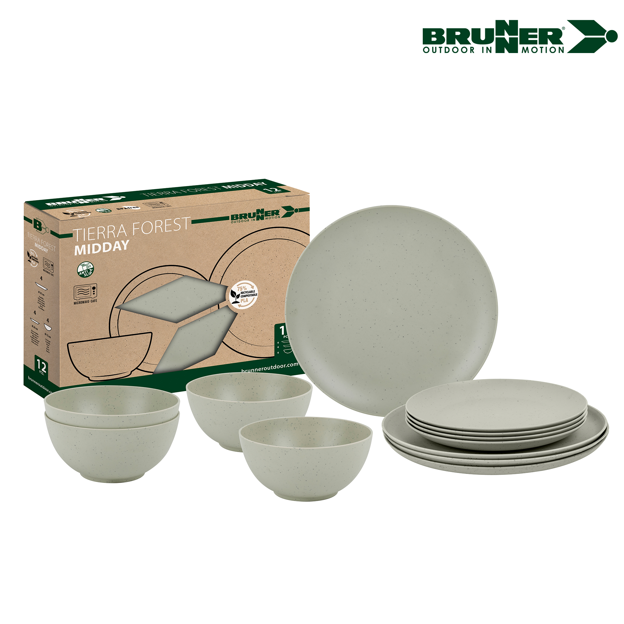 Brunner Midday Tierra 12pc Melamine Dining Set