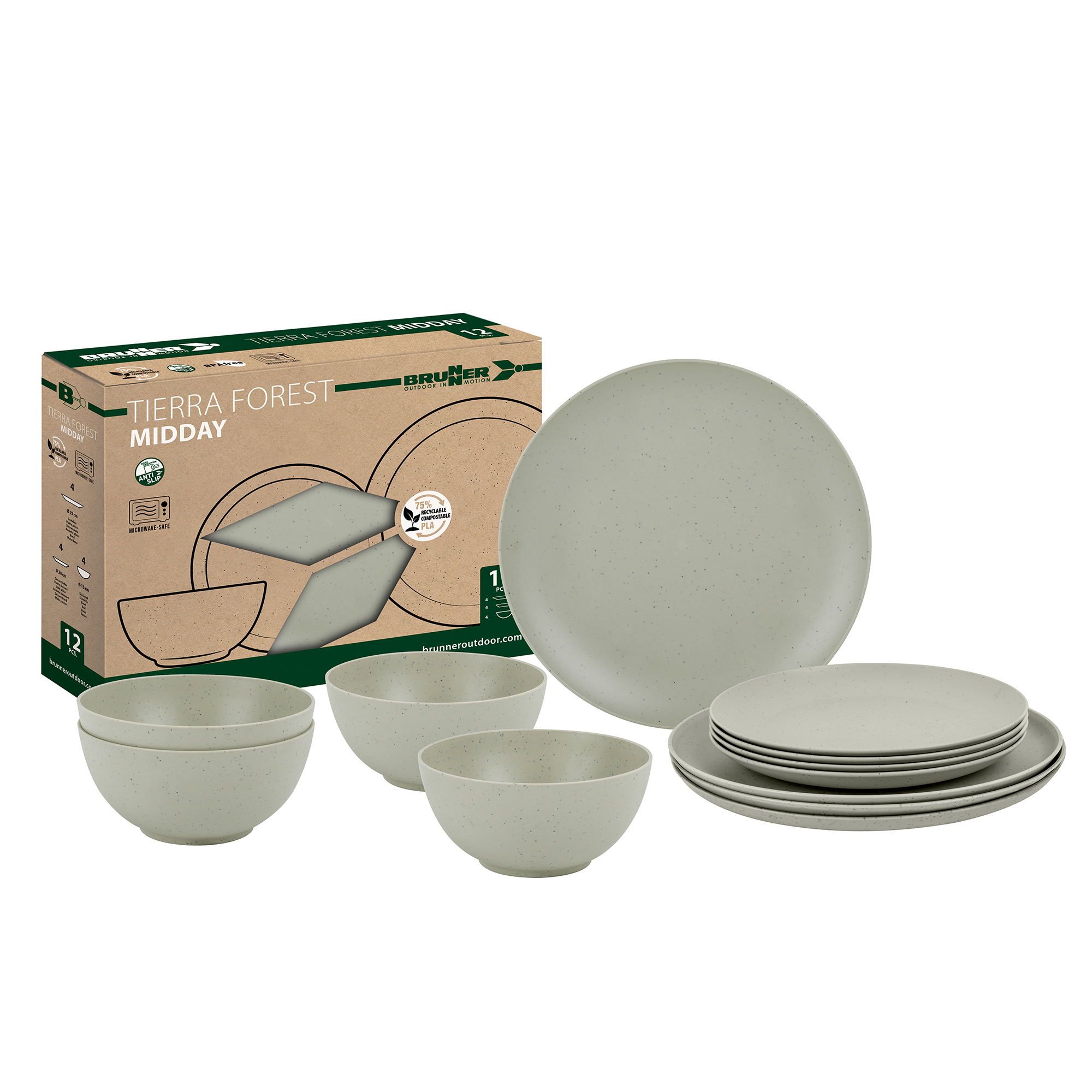 Brunner Midday Tierra 12pc Melamine Dining Set