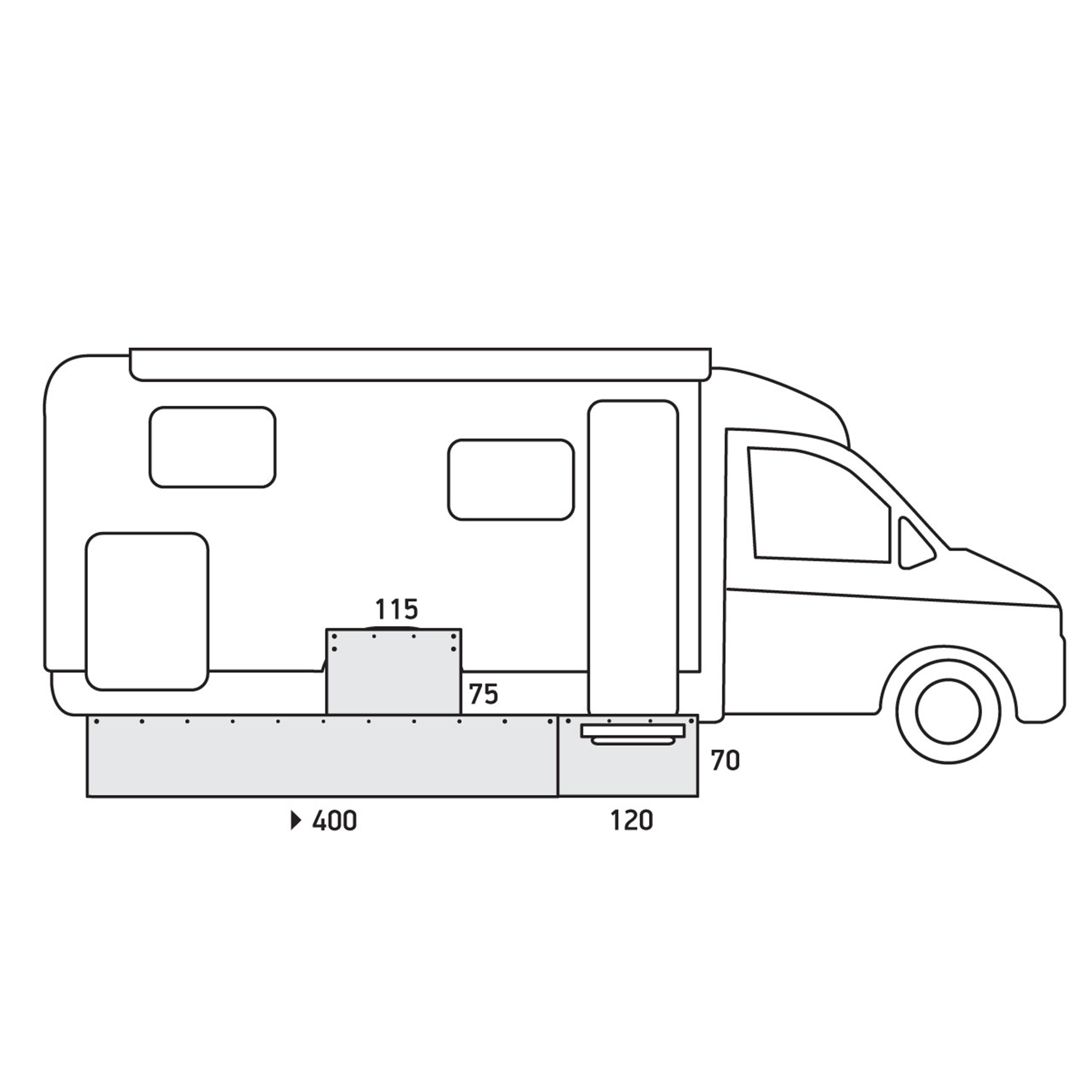 Isabella Motorhome Draught Skirt