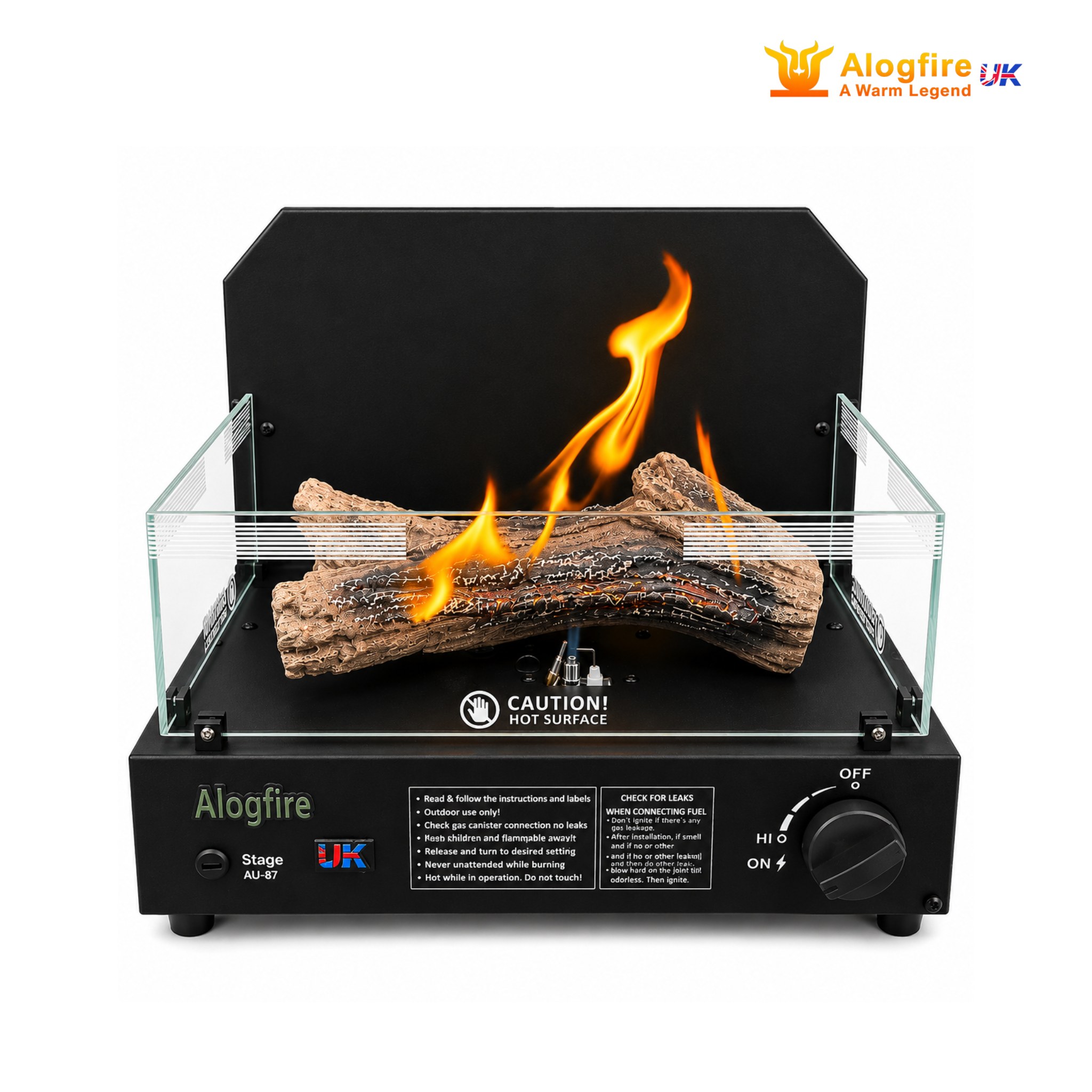 Alogfire Stage Portable Outdoor Gas Glass Heater