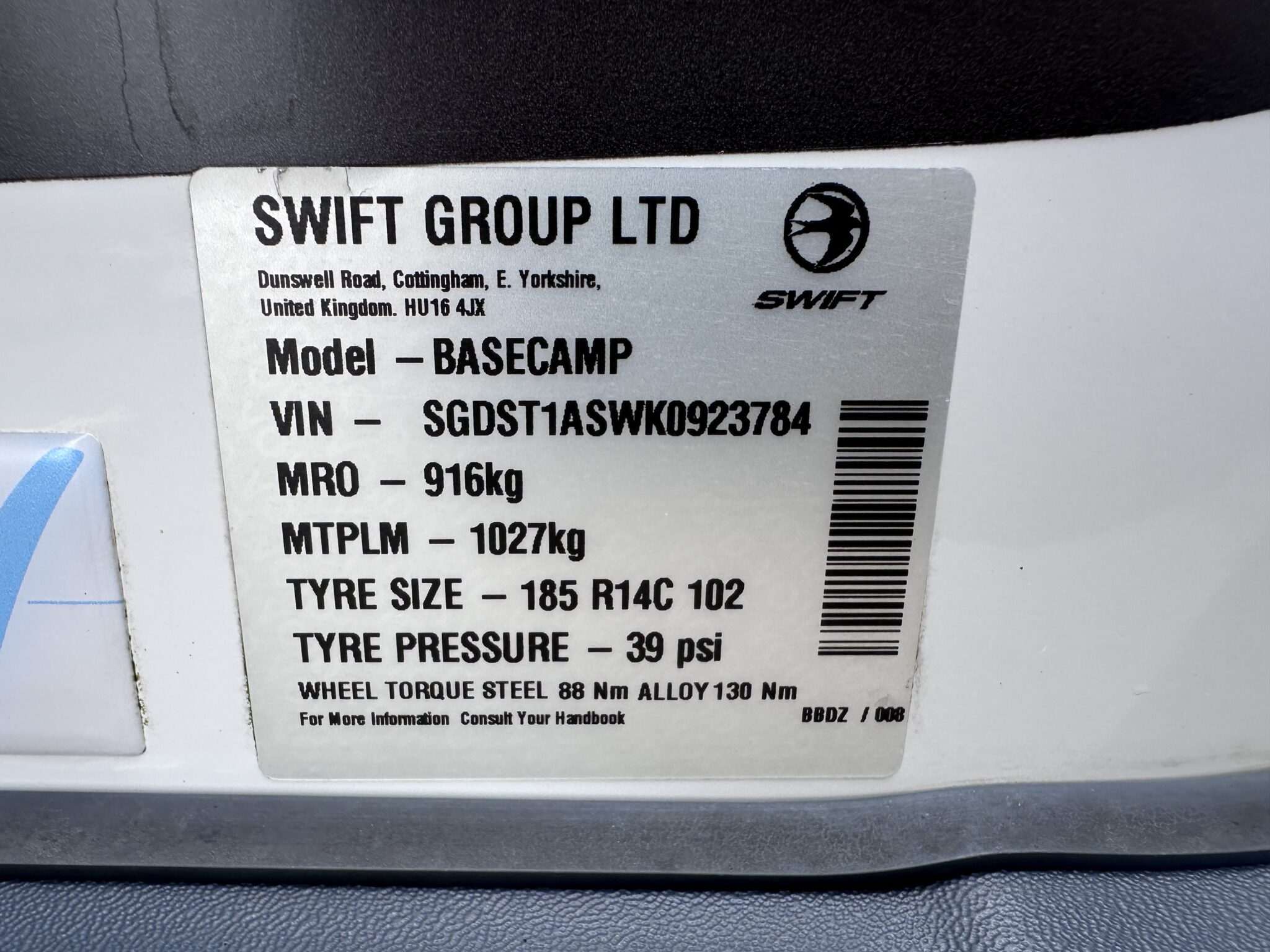 Swift Basecamp Plus – 2019 Caravan - Image 10