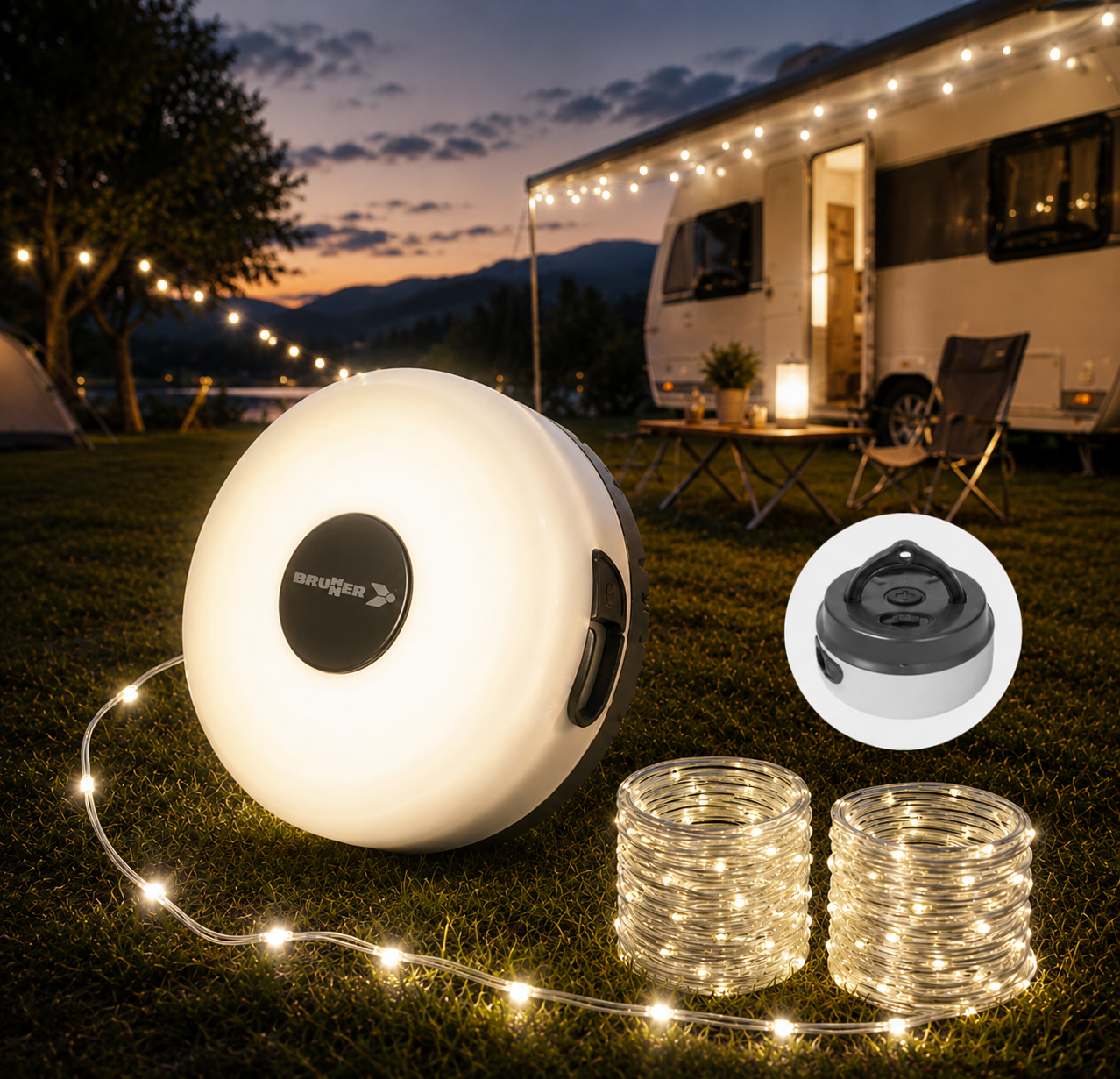 Brunner Starway Rechargeable Camping Light & String Lights - Image 2