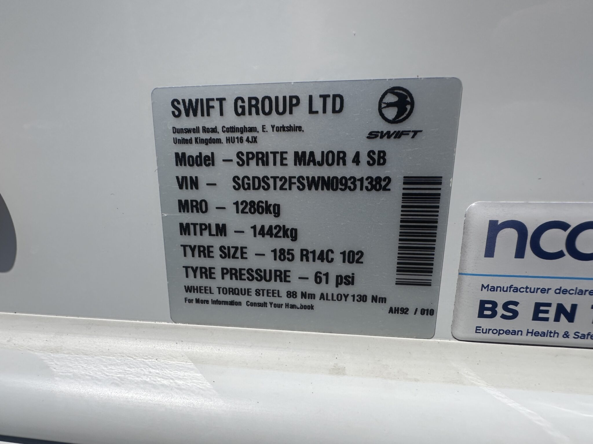 Swift Sprite Major 4SB – 2022 Caravan - Image 11