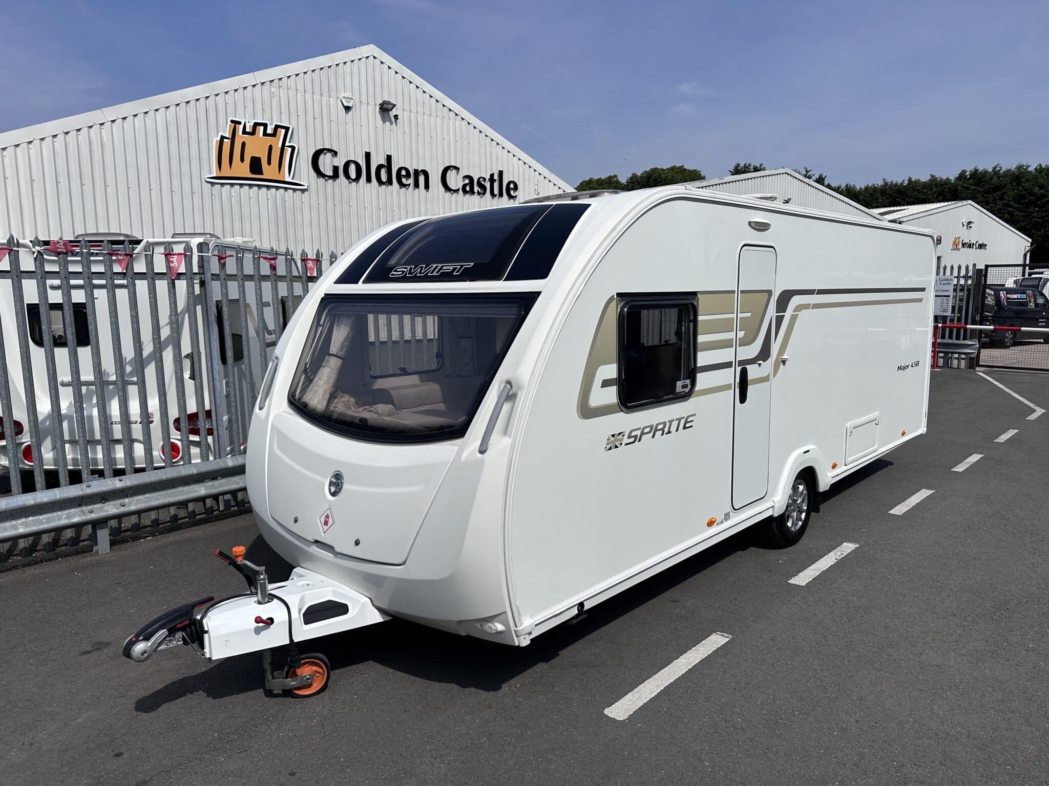 Used 2015 Swift Sprite Major 4SB exterior caravan with alloy wheels