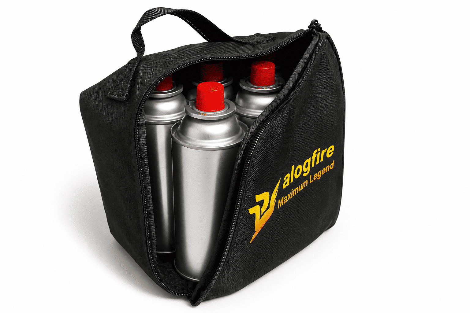 Alogfire Portable Gas Bottle Storage Bag - Holds 6 x 227g Butane Canisters (Bag Only, Gas Not Included)