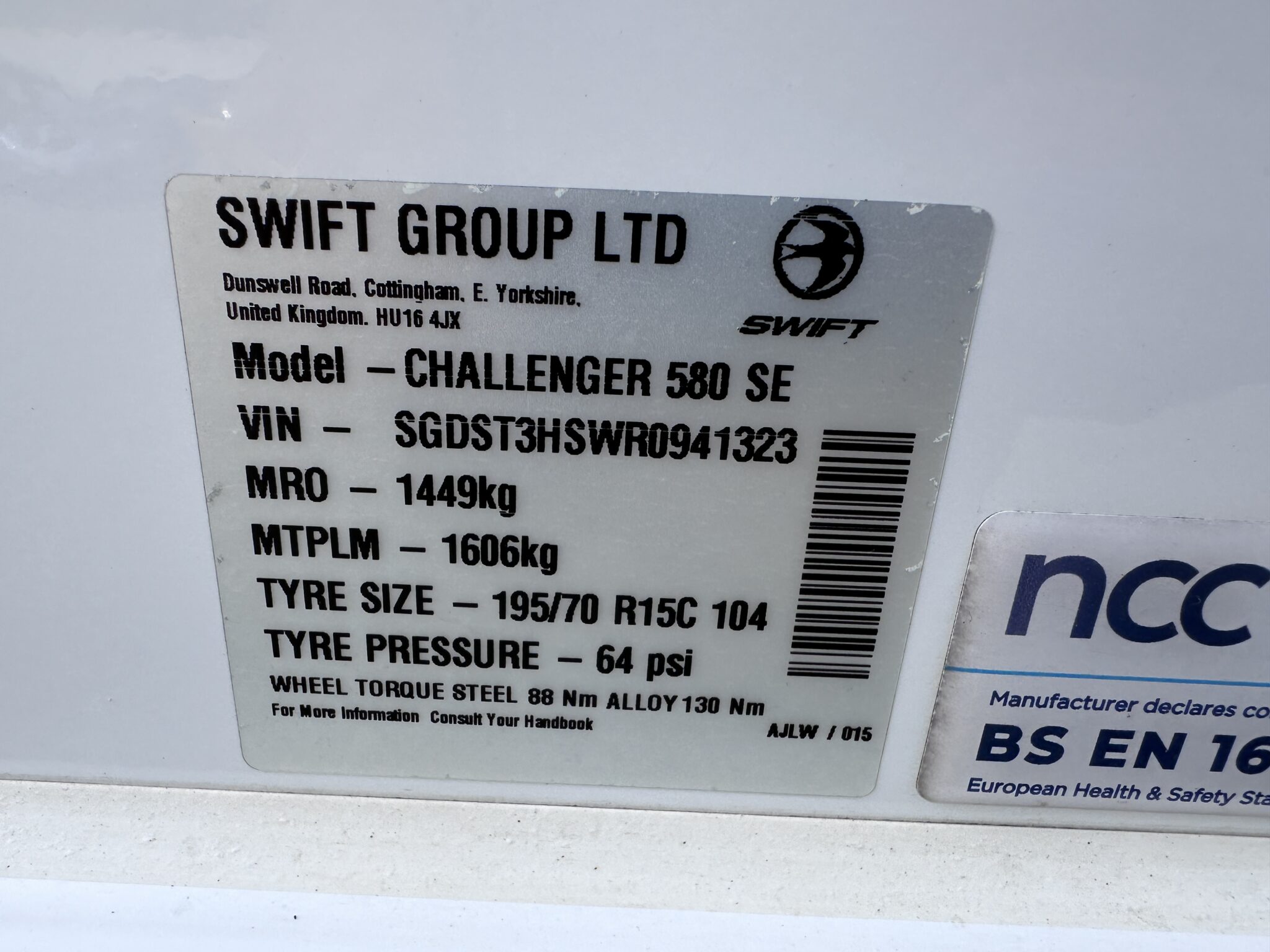 Swift Challenger 580 SE – 2024 Caravan - Image 25