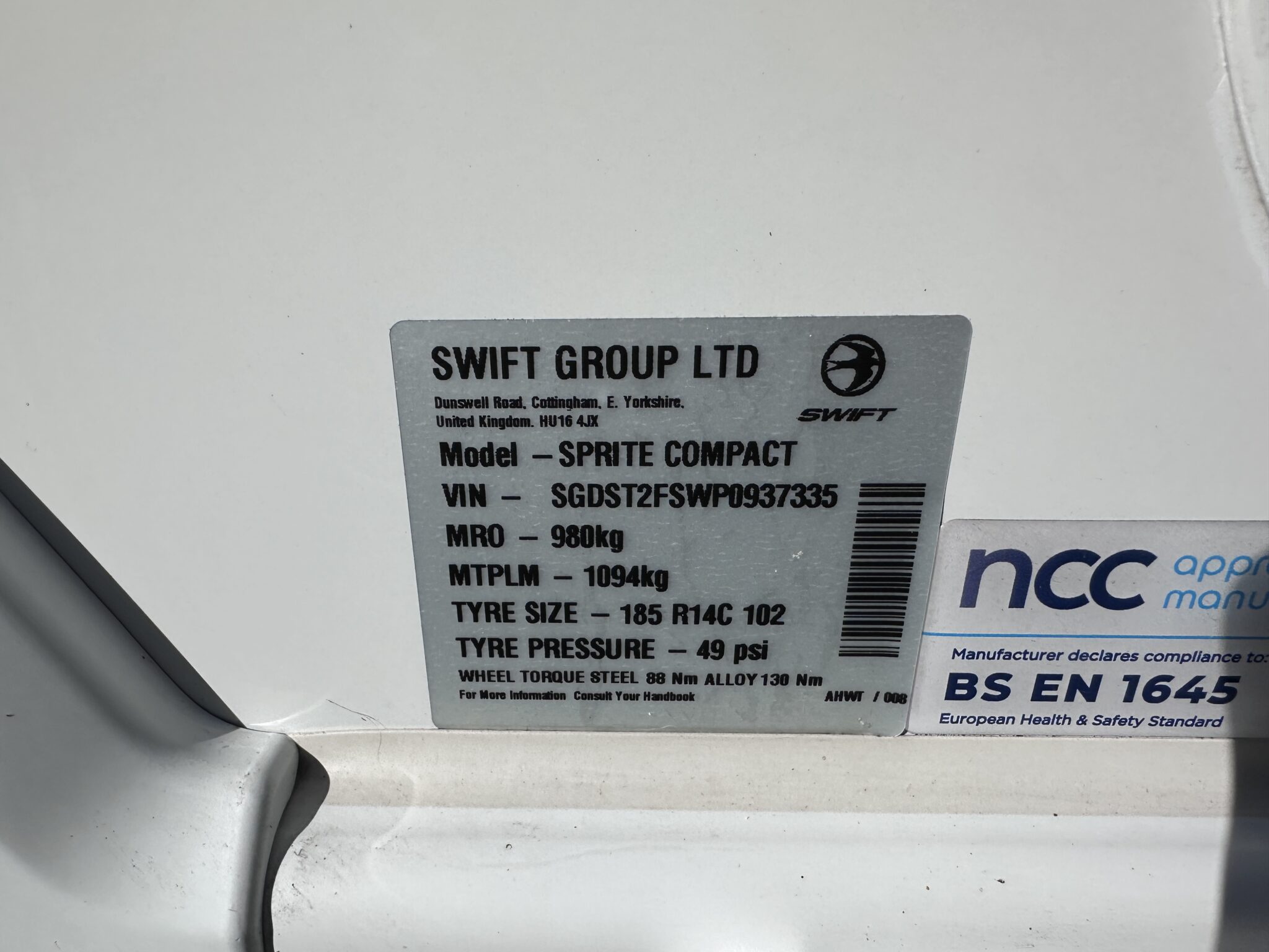 Swift Sprite Compact – 2023 Caravan - Image 11