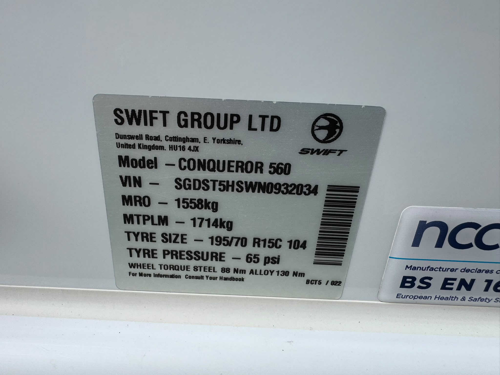 Swift Conqueror 560 – 2022 Caravan - Image 10
